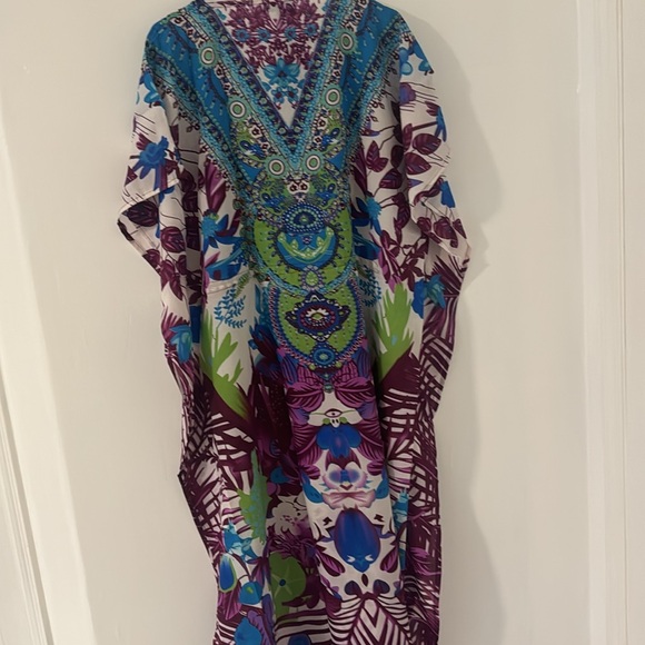 #Kaftan-one size fit most multicolored, beautiful laser, print for vacation - Picture 12 of 17